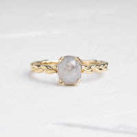 LEAF HAM ELMAS TEKTAŞ - SARI ALTIN