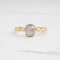 LEAF HAM ELMAS TEKTAŞ - SARI ALTIN