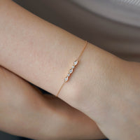 ART DECO PIRLANTA BİLEKLİK - ROSE ALTIN