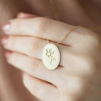 SOULMATE FREESIA SARI ALTIN KOLYE - EKİM AYI / FREZYA