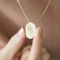 SOULMATE FREESIA SARI ALTIN KOLYE - EKİM AYI / FREZYA