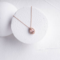 DAMLA MORGANITE PIRLANTALI KOLYE
