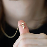 FRIENDS FOREVER - ORIGAMI KÖPEK SARI ALTIN KOLYE