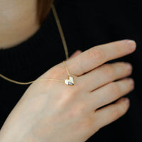 GOLDEN HEART - ORIGAMI KALP SARI ALTIN KOLYE