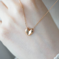 GOLDEN HEART - ORIGAMI KALP KOLYE