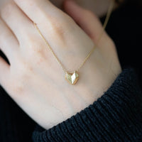 GOLDEN HEART - ORIGAMI KALP SARI ALTIN KOLYE