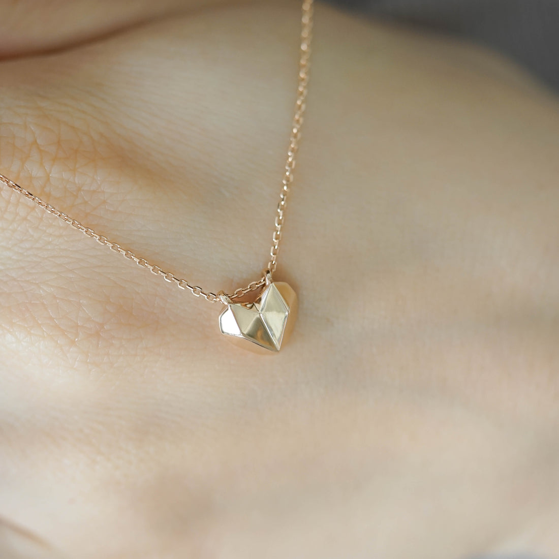 GOLDEN HEART - ORIGAMI KALP KOLYE