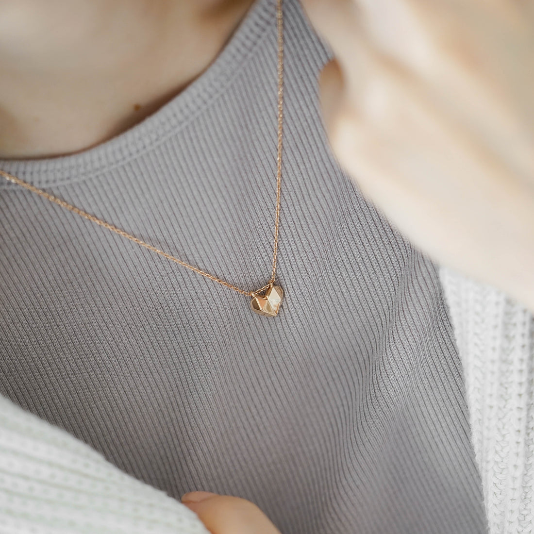 GOLDEN HEART - ORIGAMI KALP KOLYE