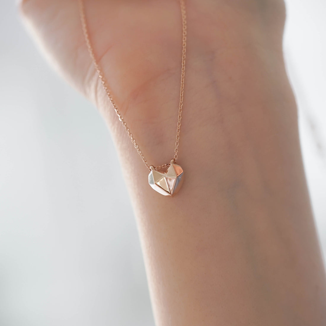 GOLDEN HEART - ORIGAMI KALP KOLYE