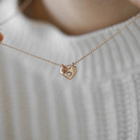 GOLDEN HEART - ORIGAMI KALP PIRLANTALI KOLYE