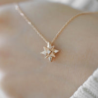 NORTHERN STAR - ORIGAMI YILDIZ PIRLANTALI KOLYE