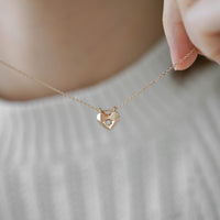GOLDEN HEART - ORIGAMI KALP PIRLANTALI KOLYE