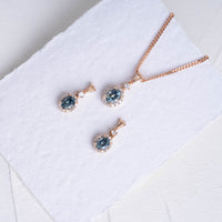 ELORA OCEAN SAFİR KOLYE & KÜPE SET