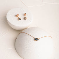 MONO SAFİR KOLYE & KÜPE SET