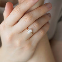 VINTAGE OVAL PIRLANTA TEKTAŞ