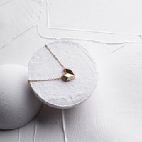 GOLDEN HEART - ORIGAMI KALP SARI ALTIN KOLYE