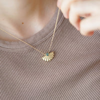 SOLE SAFİR KOLYE - SARI ALTIN