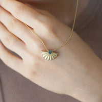 SOLE SAFİR KOLYE - SARI ALTIN