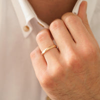 GEOMETRİK ERKEK ALYANS