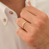 GEOMETRİK ERKEK ALYANS