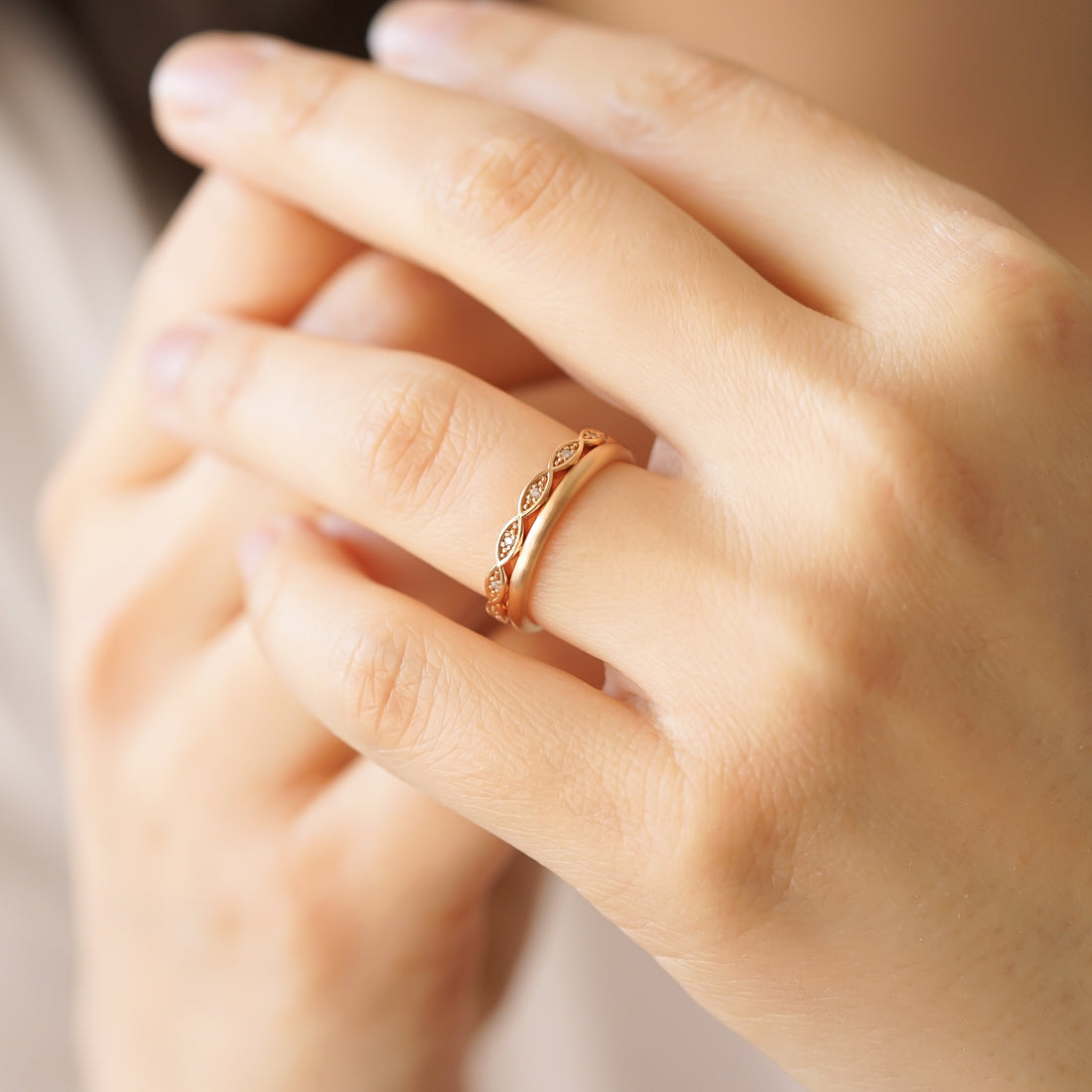 İKİLİ VINTAGE PIRLANTA TAMTUR KADIN ALYANS