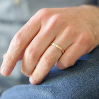 SADE MAT ERKEK ALYANS - İNCE