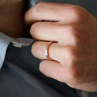 SADE MAT ERKEK ALYANS - İNCE