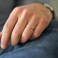 SADE MAT ERKEK ALYANS - İNCE