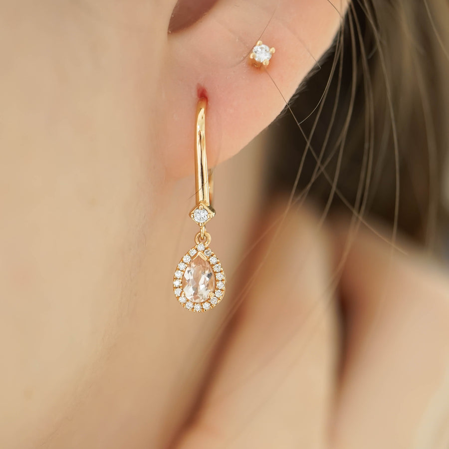 DAMLA MORGANITE PIRLANTALI KÜPE