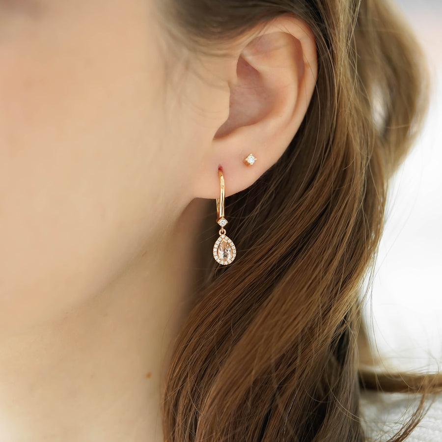 DAMLA MORGANITE PIRLANTALI KÜPE
