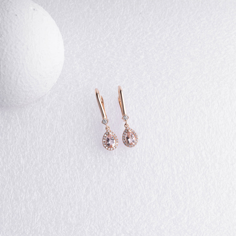 DAMLA MORGANITE PIRLANTALI KÜPE