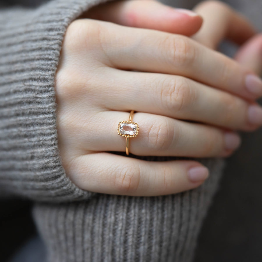 DOT DİKDÖRTGEN MORGANITE TEKTAŞ