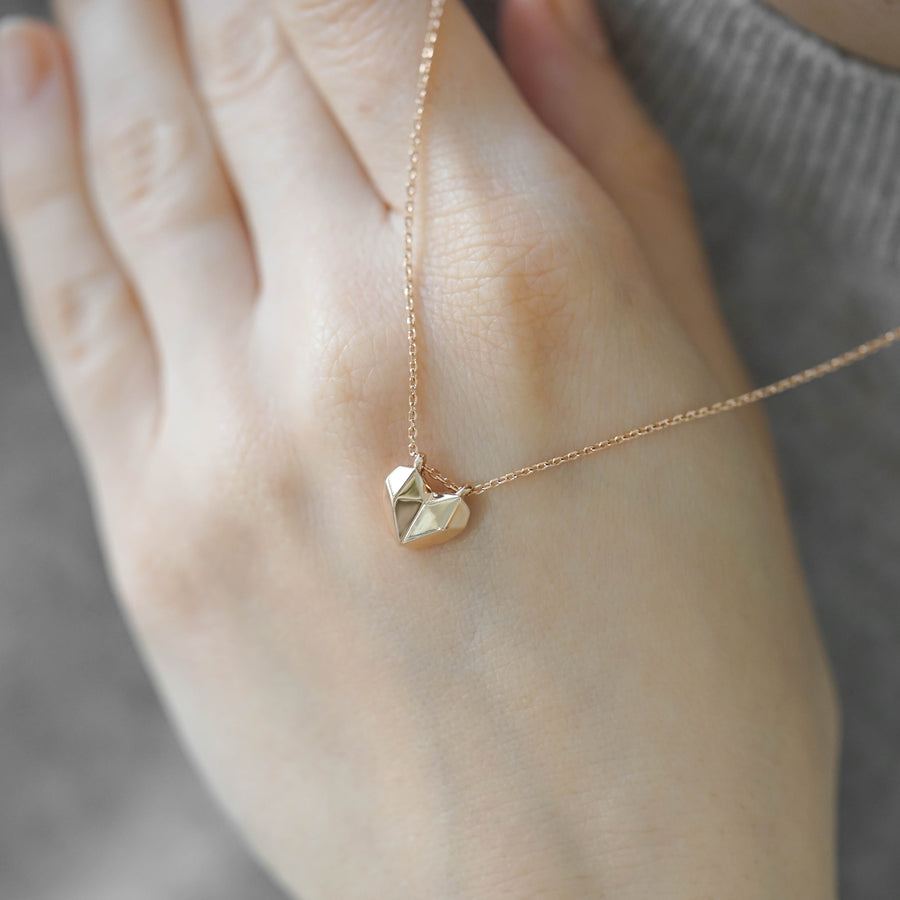 GOLDEN HEART - ORIGAMI KALP KOLYE