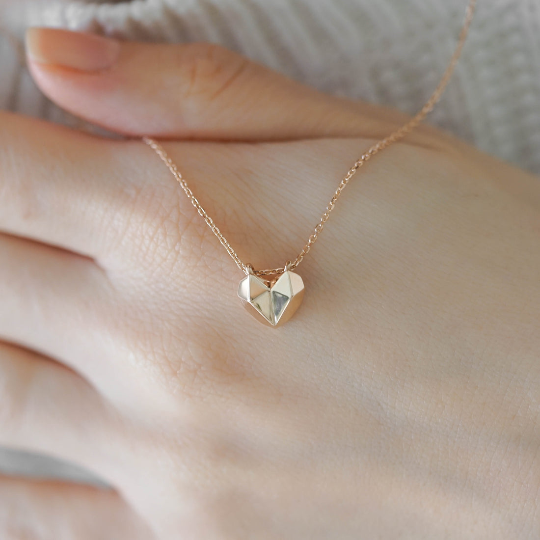 GOLDEN HEART - ORIGAMI KALP KOLYE