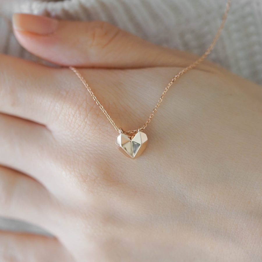 GOLDEN HEART - ORIGAMI KALP KOLYE