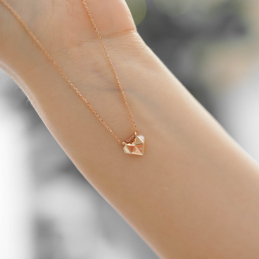 GOLDEN HEART - ORIGAMI KALP KOLYE