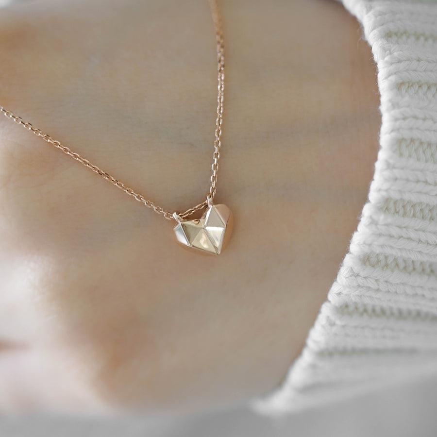 GOLDEN HEART - ORIGAMI KALP KOLYE