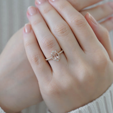 LOTUS MORGANITE YÜZÜK KOLU PIRLANTALI TEKTAŞ