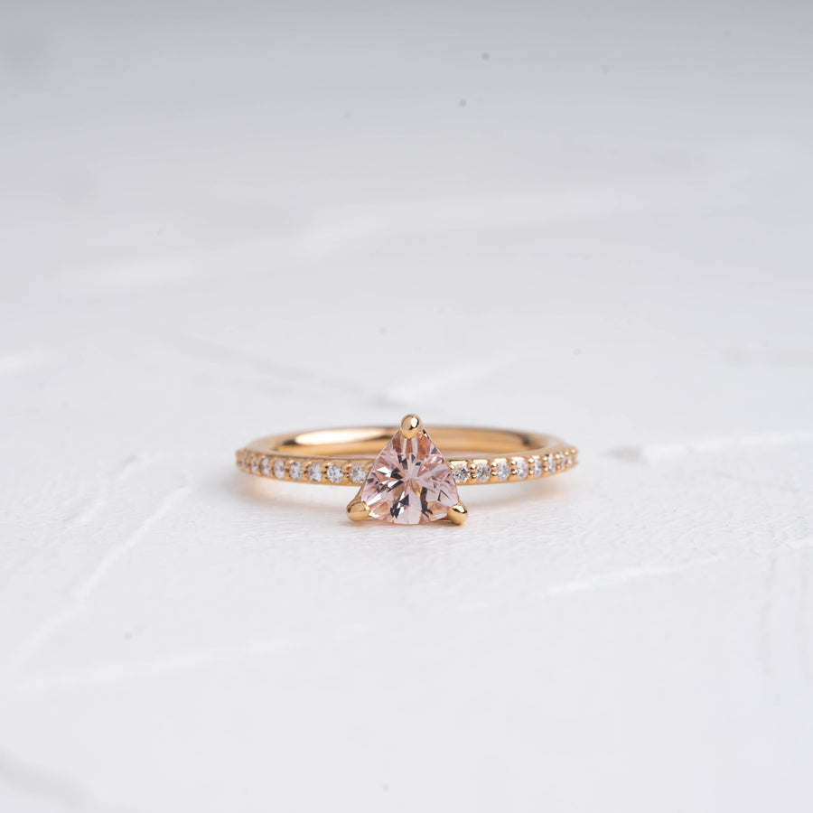 ÜÇGEN MORGANITE PIRLANTALI TEKTAŞ
