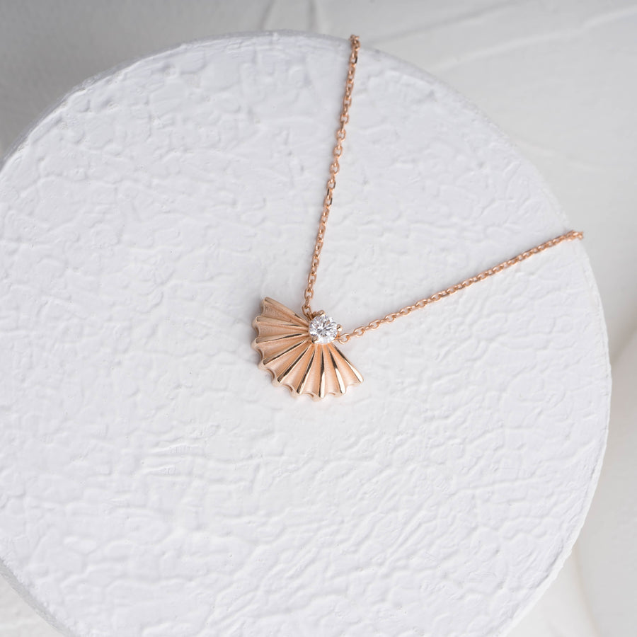 SOLE MINI PIRLANTA KOLYE - ROSE ALTIN