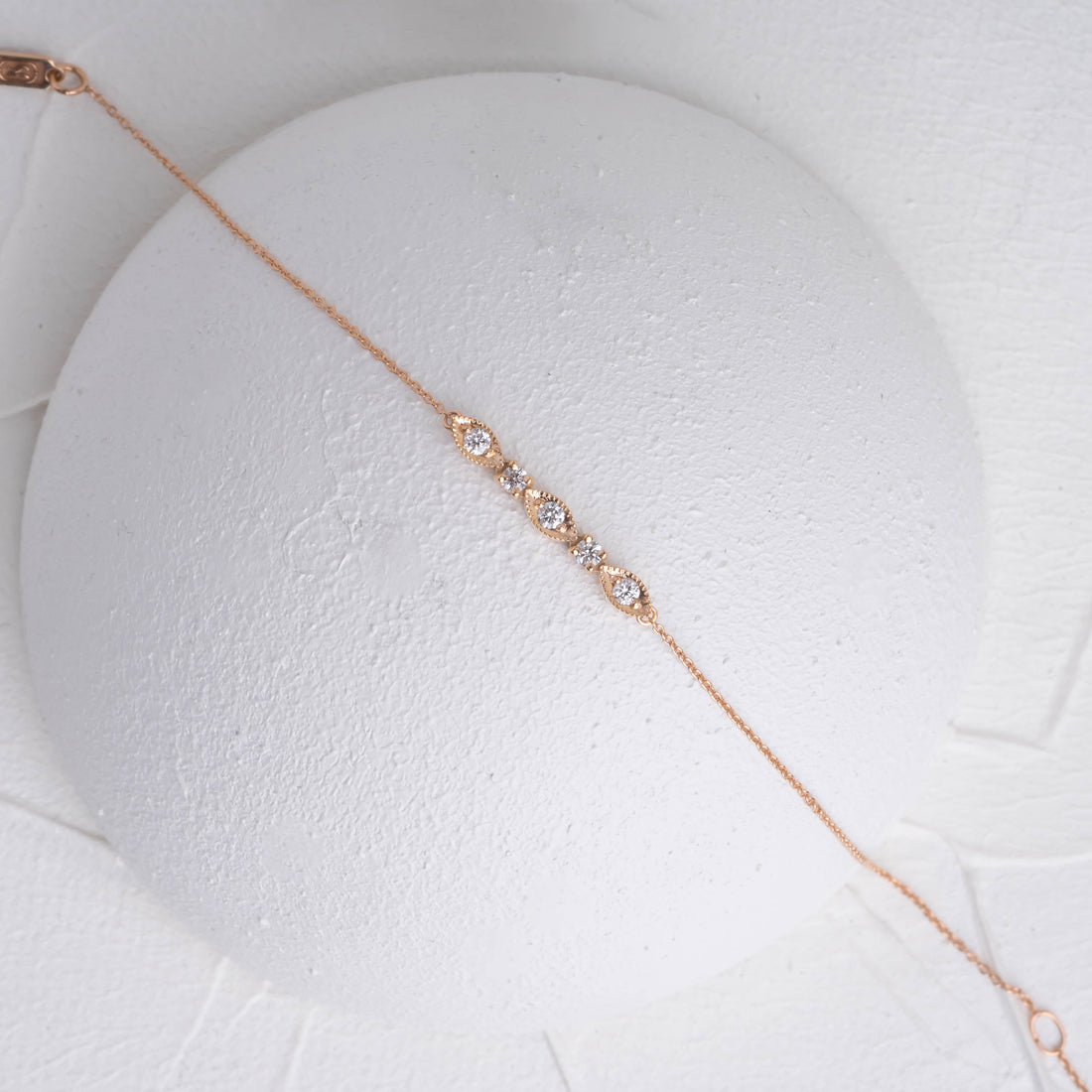 ART DECO PIRLANTA BİLEKLİK - ROSE ALTIN