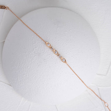 ART DECO PIRLANTA BİLEKLİK - ROSE ALTIN