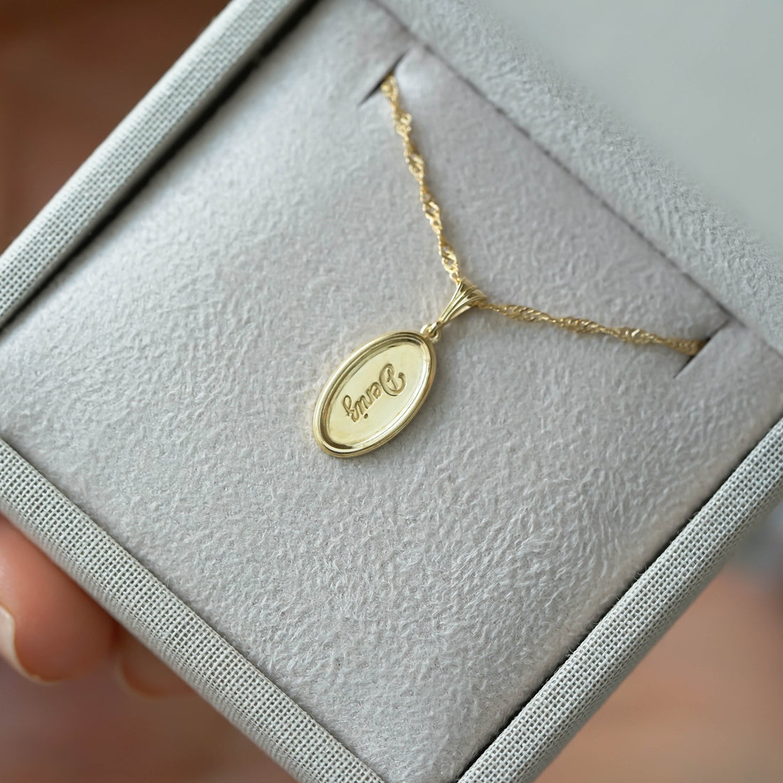 FOREVER YOURS - İSİMLİ OVAL KOLYE