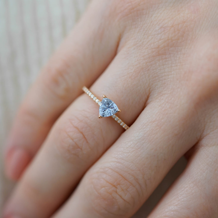 ÜÇGEN BABY BLUE SAFİR TEKTAŞ