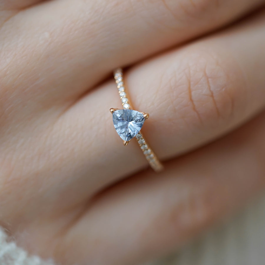 ÜÇGEN BABY BLUE SAFİR TEKTAŞ