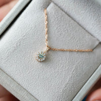 VINTAGE MINI - MINT SAFİR KOLYE
