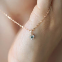VINTAGE MINI - MINT SAFİR KOLYE
