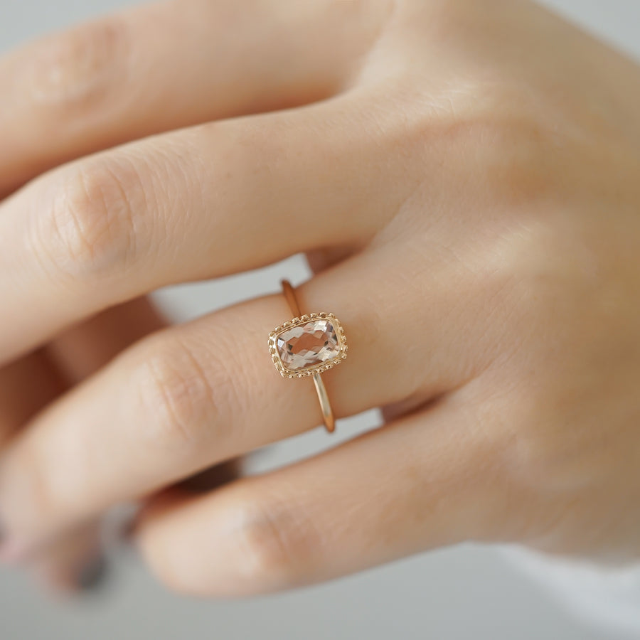 DOT DİKDÖRTGEN MORGANITE TEKTAŞ